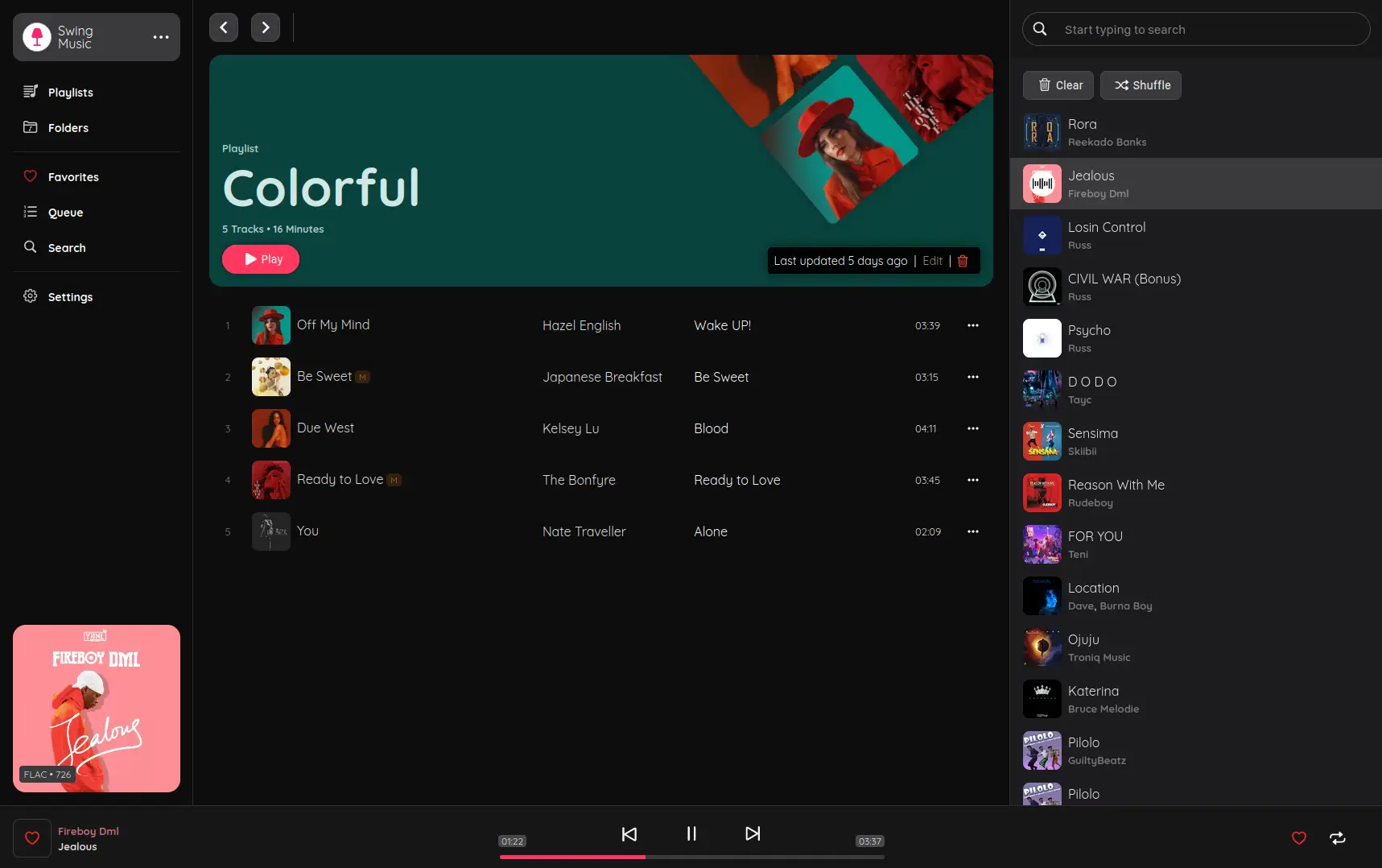 SWING MUSIC PLAYER BANNER IMAGE